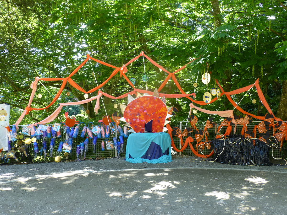 Sculptures, children's artwork